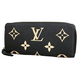 Louis Vuitton Monogram Empreinte Bicolor Portefeuille Clemence Long Wallet