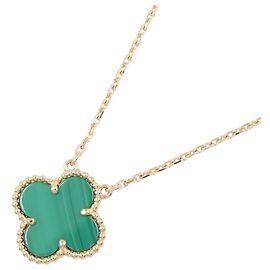 Collana Van Cleef & Arpels Vintage Alhambra Malachite
