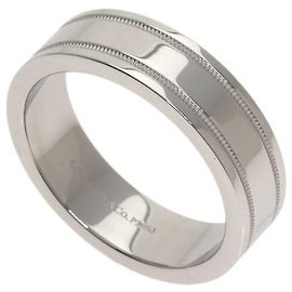 Autre Marque Anillo Alianza Double Milgrain de Platino Tiffany & Co.