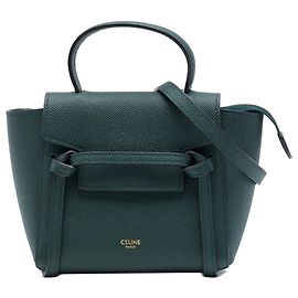 Céline Celine Gürteltasche aus Pico genarbtem Kalbsleder Grün
