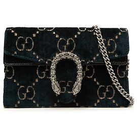 Borsa a tracolla Gucci Mini GG Dionysus in velluto blu