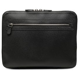Louis Vuitton Black Taiga Vladimir Portfolio