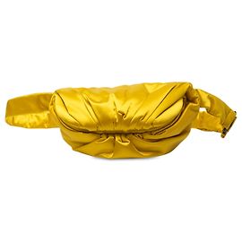 Borsa cintura The Body Pouch Bottega Veneta in raso giallo