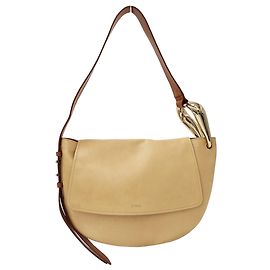 Bolso de hombro Chloé de piel beige