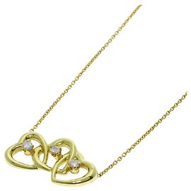 Autre Marque Collana Tiffany & Co. Triple Heart in Oro Giallo 18K e Diamanti