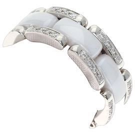 Bague Chanel Ultra Diamond en céramique blanche #53