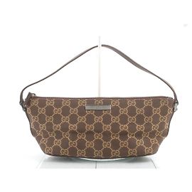 Gucci Pochette Boat in tela GG marrone