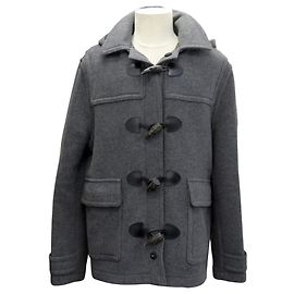 NEU BURBERRY BRIT DUFFLE COAT 3982530 XXL 56 GRAUE WOLLJACKE
