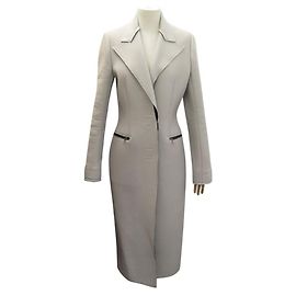 CAPPOTTO LUNGO LANVIN VITA CINTURATA BORDI A taglio VIVO 36 S SINTETICO GRIGIO