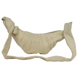 Borsa a tracolla Small Croissant Lemaire in pelle di agnello Cream