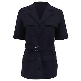 Theory Safari Twill Jacket in Navy Blue Cotton