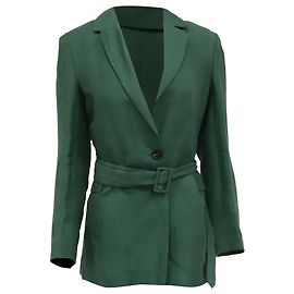 Blazer 'S Max Mara Sofia en lino verde