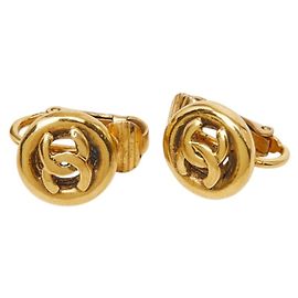 Boucles d'oreilles clips Chanel Coco Mark Round Motif