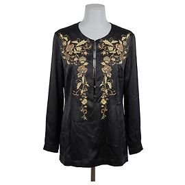 Blusa Just Cavalli preta bordada