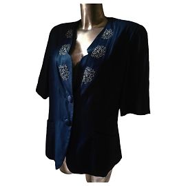Autre Marque Blazer Marta Palmieri Azul Bordado