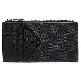 Portacarte con porta monete Louis Vuitton Damier Graphite