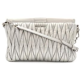 Borsa Miu Miu Matelassé arricciata argento