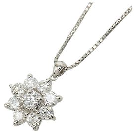 Colar com Pingente Seiko Platinum Diamond Snowflake
