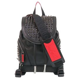 Zaino in pelle borchiata Christian Louboutin Explorer Funk nero