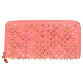Portafoglio lungo in pelle con borchie Multi-Spike Panettone Christian Louboutin