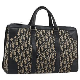 Christian Dior Vintage Trotter Boston Diorissimo Canvas Large