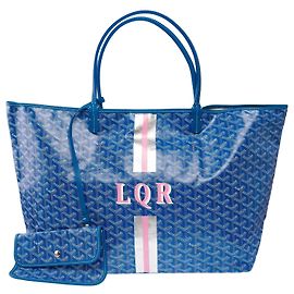 GOYARD Saint-Louis Tasche aus blauem Canvas - 103926