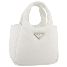 Sac à main PRADA Nylon White Auth 204869A
