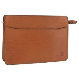 LOUIS VUITTON Epi Pochette Homme Clutch Bag Zipangu Gold M52528 LV Auth 205841