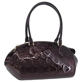 Bolsa de Ombro LOUIS VUITTON Vernis Sherwood PM Amarante M91493 LV Auth 203224V