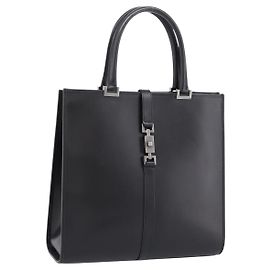 Borsa a mano GUCCI Jackie in pelle nera argento 002 1064 Auth 204625V