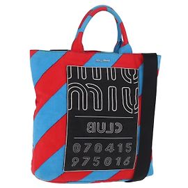 Borsa a Mano Miu Miu Canvas 2way Multicolor Silver Auth 197284A