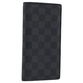 LOUIS VUITTON Damier Graphite Portefeuille Plaza Wallet N62665 LV Auth 203066V