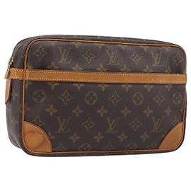 LOUIS VUITTON Monogram Compiegne 28 Clutch Bag M51845 LV Auth BA15555
