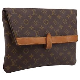 LOUIS VUITTON Monogram Pochette Priant Clutch Bag M51805 LV Auth 201350