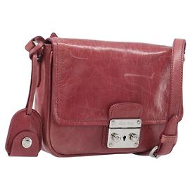Borsa a tracolla Miu Miu Vitellolux Pink Silver Auth 203688A
