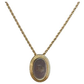 Collana Christian Dior Metallo Tono Oro Auth 203713
