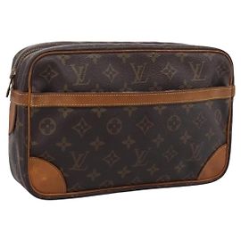 LOUIS VUITTON Monogram Compiegne 28 Clutch Bag M51845 LV Auth 203850