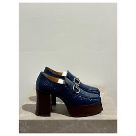 Mocassins Gucci azuis T.39.5