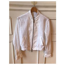 Iceberg Jacke aus weißer Baumwolle mit Reißverschluss XS
