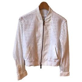 Iceberg White Cotton Zipped Jacket XS