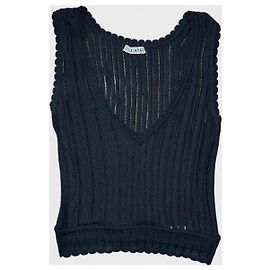 Top de malha preto Alaïa XS
