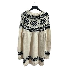 Autre Marque Jersey Ch.ind Color Ecru con Estampados Negros Talla 38