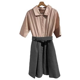 Vestido Dice Kayek de lana gris