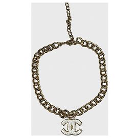 Chanel CC Logo Choker Halskette Goldfarbenes Metall