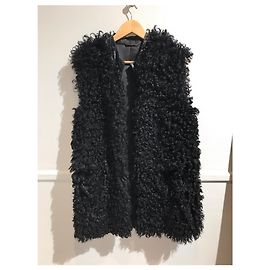 Ines et Marechal Gilet in pelle con lana Lou Andrea T.38