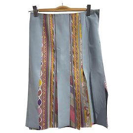 Emilio Pucci Blue Striped Cut-Out Skirt