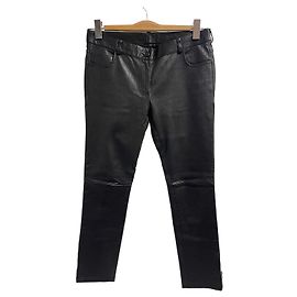 Pantalones Joseph cuero negro T.38
