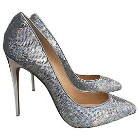 Décolleté Christian Louboutin argento T.39