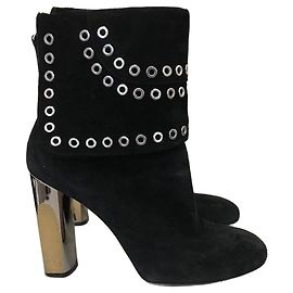 Botas de cano curto Alexander McQueen pretas T.36,5
