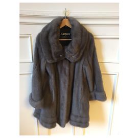 Vintage Grauer Nerzmantel T.L